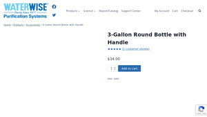 WaterWise - 3-Gallon Round Bottle