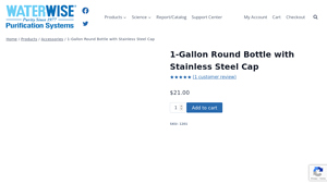 WaterWise - BPA-Free 1-Gallon Water Jug