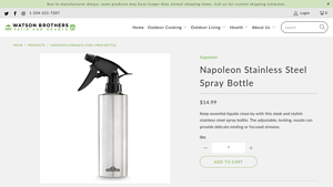 Napoleon - Stainless Steel Spray Bottle