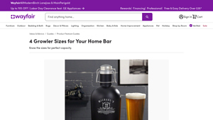 Wayfair - Growler Sizes