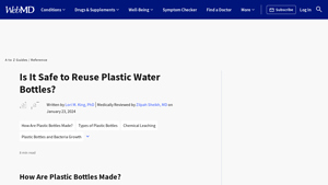 WebMD - Plastic Water Bottles