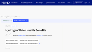 WebMD - Hydrogen Water