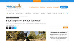 Whole Dog Journal - Best Dog Water Bottles for Hikes
