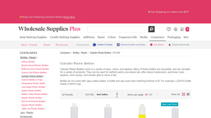 Wholesale Supplies Plus - Cylinder Plastic Bottles