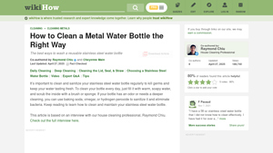 WikiHow - Stainless Steel Water Bottle Cleaning Guide