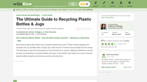 WikiHow - Recycling Plastic Bottles