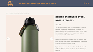 W+W NY - Zenith Stainless Steel Bottle