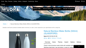 Wudn Promo - Natural Bamboo Water Bottle