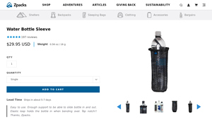 Zpacks - Water Bottle Sleeve